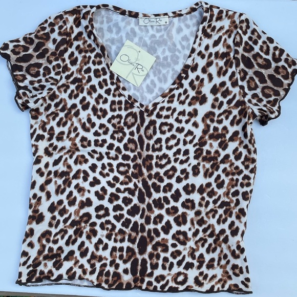 Oliva Rae V-Neck Crop Top Sz S - Picture 1 of 5